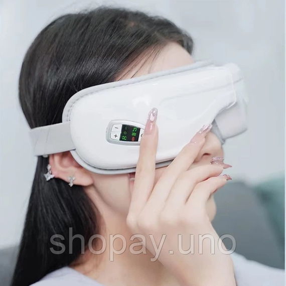 Массажер для глаз TS-5507 Airbag eye massager / Аккумуляторный массажер 3 режима / Вибрационные массажные очки для расслабления | Зображення 7