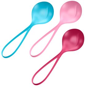 (СОРВА ПЛОМБА) Набір вагінальних кульок Satisfyer Strengthening Balls 3 pieces Training Set (3шт) sexstyle