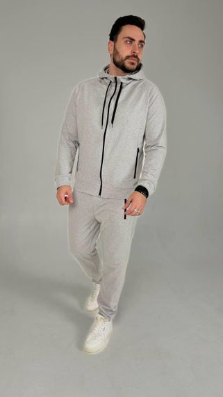 Чоловічий спортивний костюм база сірий | Зображення 2