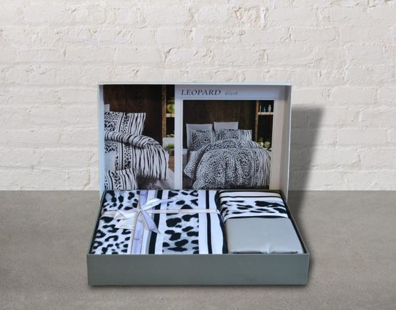 Постельное белье First Choice Cotton Satin семейный 160х220 Leopard Black | Зображення 2