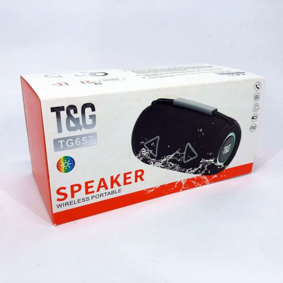 Bluetooth-колонка TG657 з RGB підсвічуванням 1500 mAh. UR-625 Колір: чорний | Зображення 3