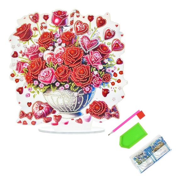 Набір для творчості алмазна мозаїка Чарівність троянд YKLZ15279 на підставці 25х25 см | Зображення 1