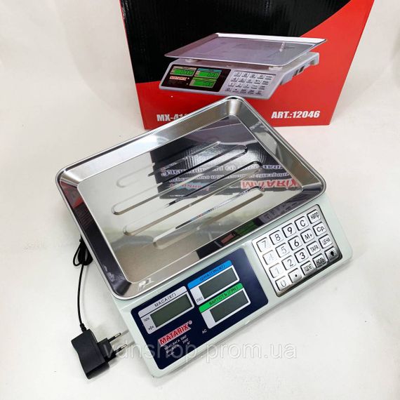 Електронні ваги для торгівлі з показником 50кг Matarix MX-414, Ваги для торгівлі з дисплеєм NZ-51 | Зображення 2