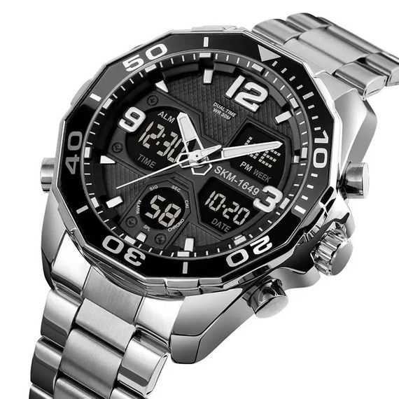 Часы спортивные SKMEI 1649SB, Армейские часы противоударные, Мужские армейские RO-648 водостойкие тактические