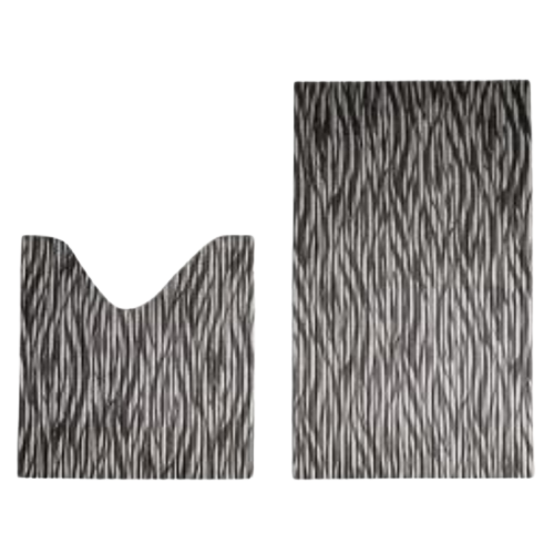 Набір килимків для ванної 2шт: 80*48см+48*48см сірий Дариана