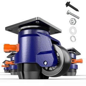 Колеса мебельные 4 шт, ножки для тяжелых тумб до 1000 кг колесики регулируемые, ролики для передвижения мебели