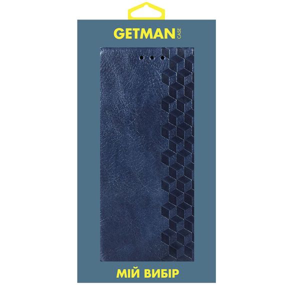 Шкіряний чохол-книжка GETMAN Cubic (PU) для Samsung Galaxy A04 Штучна шкіра, Слот для візитки, Синій | Зображення 5