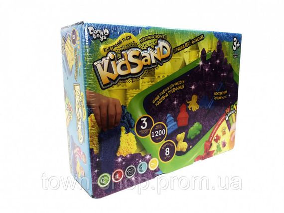 Кинетический песок KіdSand набор 8096DT, 1200 г песка и песочница | Зображення 2