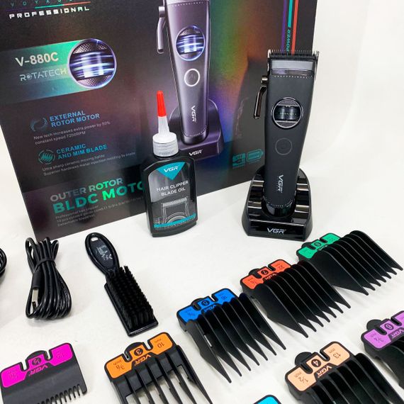 Акумуляторна машинка для стрижки VGR V-880C. Колір: чорний | Зображення 5