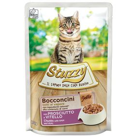 Stuzzy Cat Ham and Veal ШТУЗИ ВЕТЧИНА ТЕЛЯТИНА в желе консерви для котів, вологий корм, пауч 85 г 0.085 кг