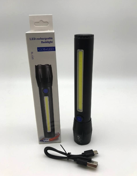 Акумуляторний ліхтар 2в1 BL-C63 P50, з USB, 3 режими | Зображення 1