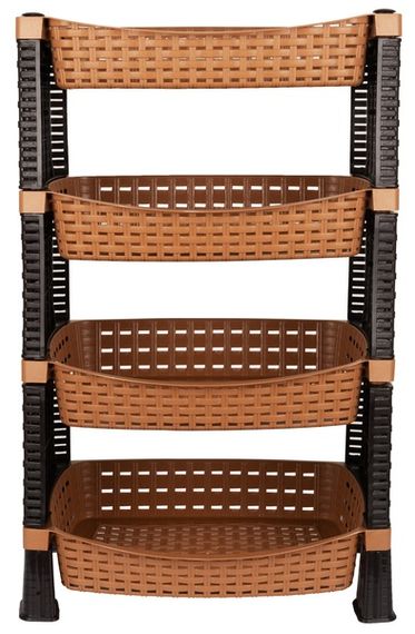 Етажерка для овочів 4-х ярусна Violet House 0761 Ротанг Еко Cream