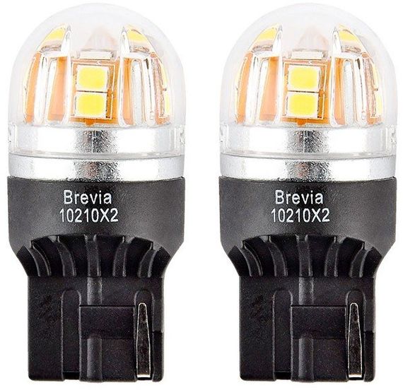 10210X2 BREVIA Лампа світлодіодна Brevia S-Power W21W 330Lm 15x2835SMD 12/24V CANbus, 2шт.