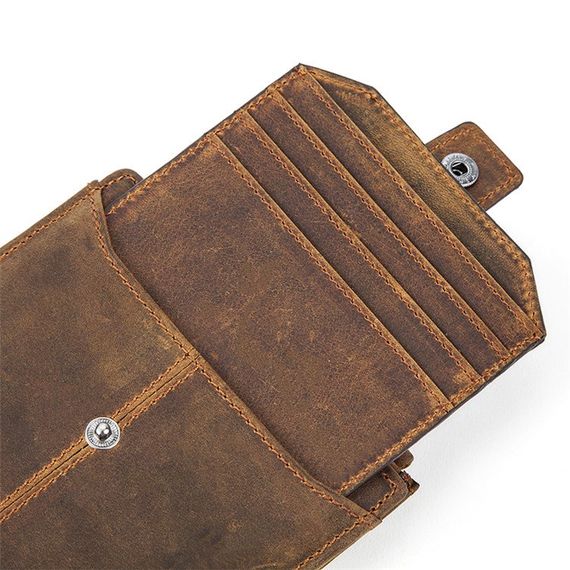 Кошелек с потертостями Vintage 14689 Коричневый | Зображення 2