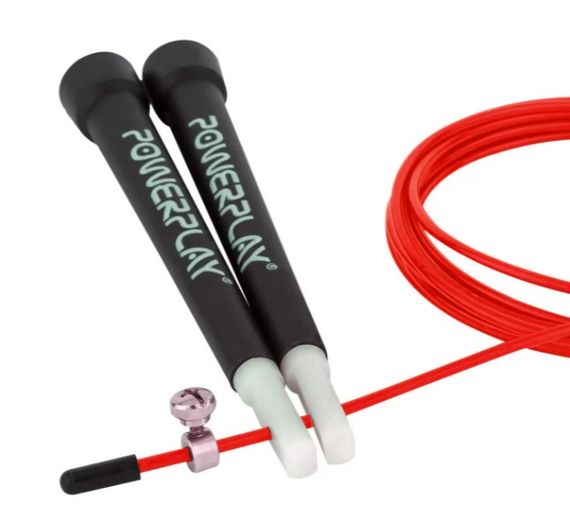 Скакалка швидкісна PowerPlay 4202 Ultra Speed Rope Червона 2,9 м (PP_4202_Red) | Зображення 2