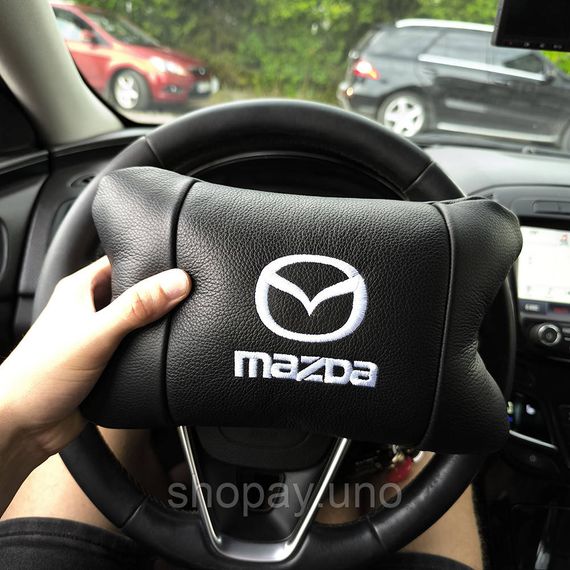 Оригинальный подарок автомобилисту Mazda, Подушка для голови в авто, Подушки для шеи на подголовник GF-60 | Зображення 4