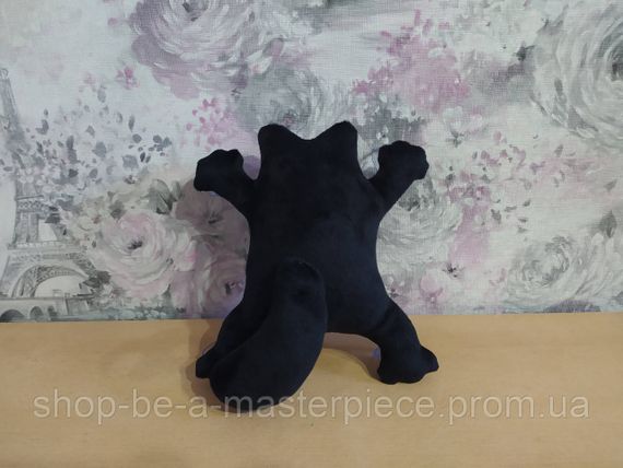 Игрушка кот Саймона в машину c вышивкой Mitsubishi мицубиси черный подарок автомобилисту 02991 | Зображення 1