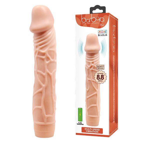Вібратор BAILE BOB Vibrating Sofy Skin 22,5 cm Sex Aura | Зображення 1