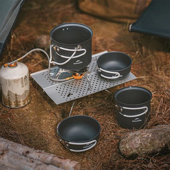 Набор посуды Naturehike NH18T018-G 2 кастрюли, 2 крышки OE-95 | Зображення 4