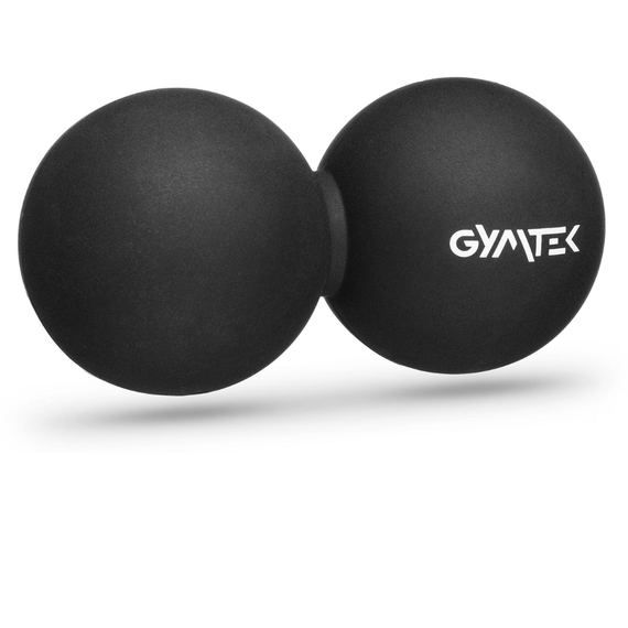 Масажний м'яч Gymtek 63 мм подвійний чорний | Зображення 1