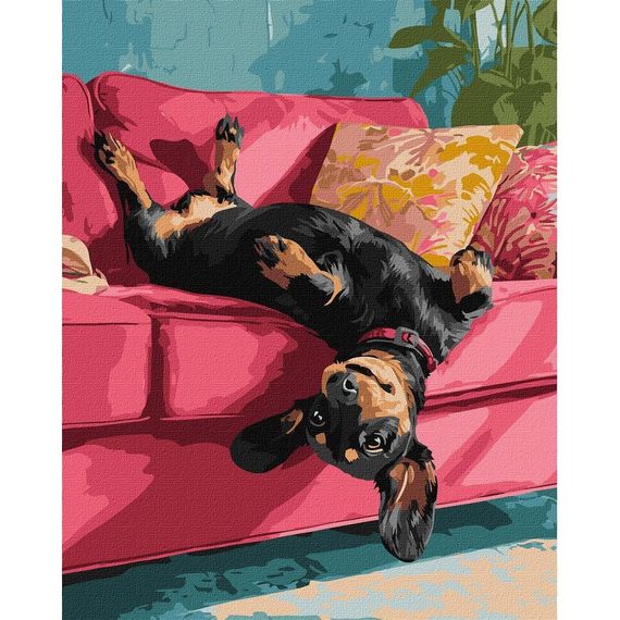 Картина за номерами "Диванна радість" ©art_selena_ua KHO6853, 40х50 см