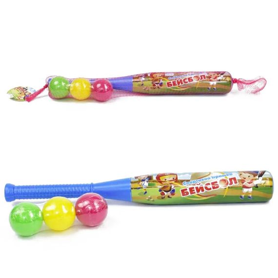 Детский игровой набор для Бейсбола 10130, 3 мячика и бита