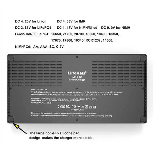 Зарядное устройство LiitoKala Lii-S12, для аккумуляторов 26700, 26650, 2170/0, 18650, AA, 9V | Зображення 3