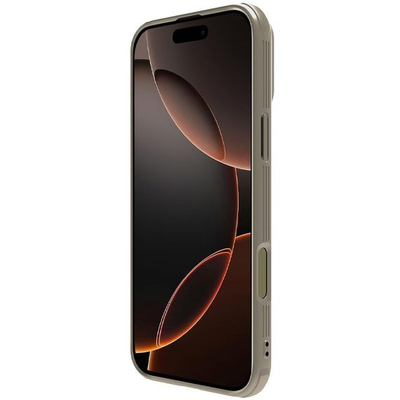 Карбоновая накладка Nillkin CamShield Pro для Apple iPhone 16 Pro (6.3") Gold | Зображення 3