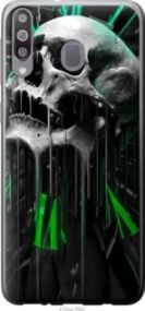 Чехол на Samsung Galaxy A40s A3050 Череп-часы из силикона FCh_081432