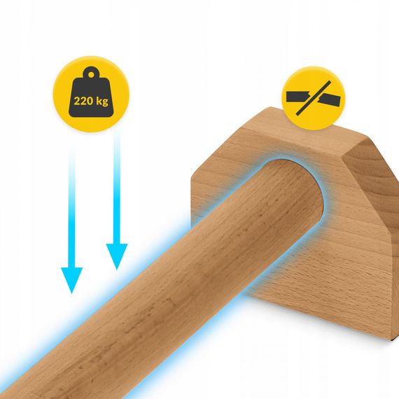 Упори для віджимань (паралети) 4FIZJO дерев'яні, подовжені 4FJ0644 (P-5905973400367) | Зображення 4