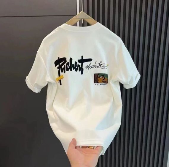 Футболка мужская с принтом повседневная M Белая