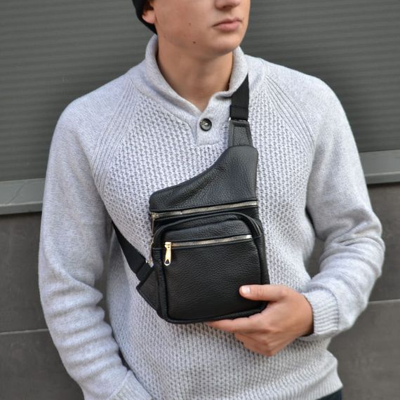 Сумка крос-боді гладка, Чоловіча сумка через плече нагрудна, Сумка-кросбоді молодіжна ZS-78 | Зображення 4
