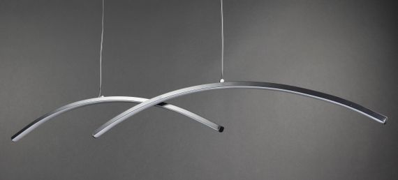 Люстра світлодіодна підвісна LED світильник для квартири на стелю лед 27843 Чорний 20-150х6х100 см. | Зображення 1