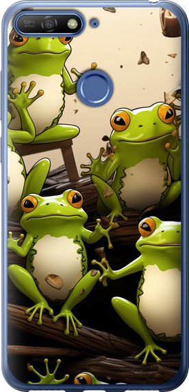 Чехол на Huawei Honor 7C Жабки "5656u-1411-17620"