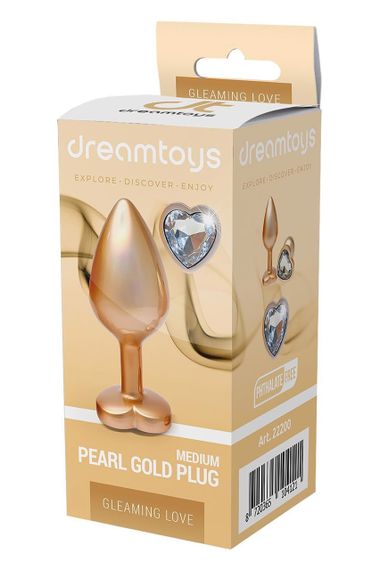 Алюминиевая анальная пробка Dream Toys GLEAMING LOVE с декоративным камнем, М Sex Aura | Зображення 2