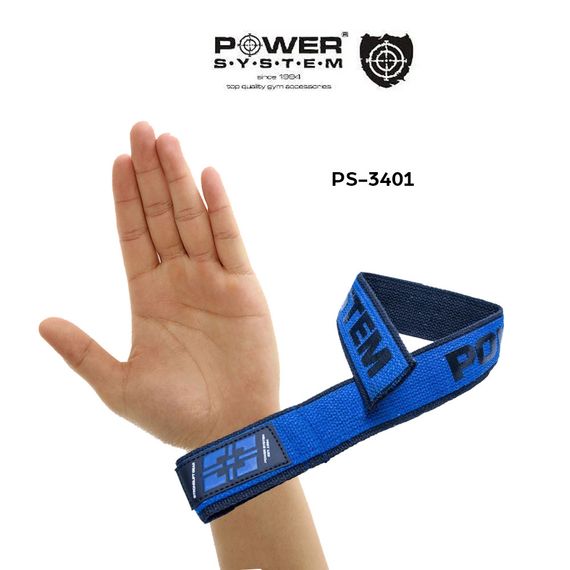 Лямки для тяги Power System PS-3401 Lifting Straps Duplex Black/Blue | Зображення 2