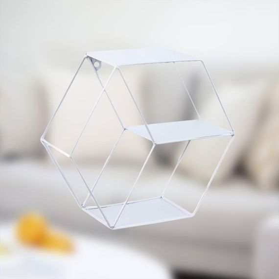 Полка настінна стальний шестикутник 26*10.5*30cm (D) SW-00001637 | Зображення 5