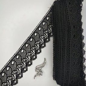 Кружево макраме  8см (20м) Цвет - Черный (03-Y12460-3)