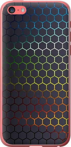 Чехол на iPhone 5c Переливающиеся соты "498u-23-17620"