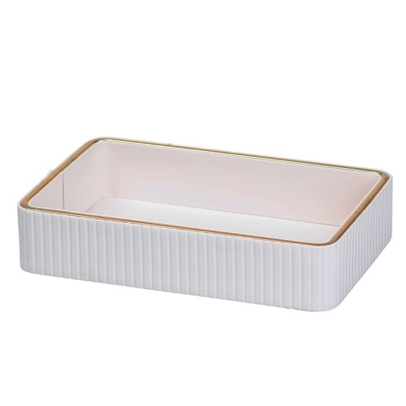 Салфетница на стол из эко-кожи 25 х 15.5 х 5 см Белый HP9900W | Зображення 1