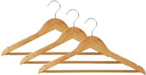 Набір дерев'яних вішалок для одягу Eco Fabric (Еко Фабрик) 44.5 см, 3 шт (EF-03NPT)