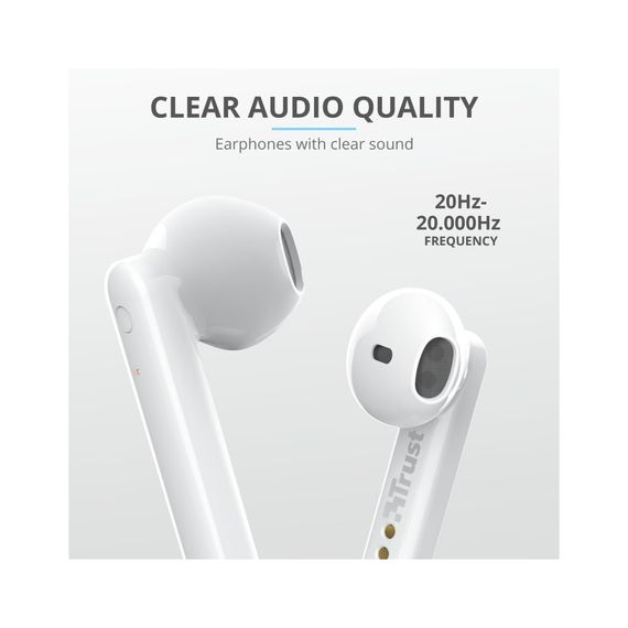 Навушники Trust Primo Touch True Wireless Mic White (23783) | Зображення 9