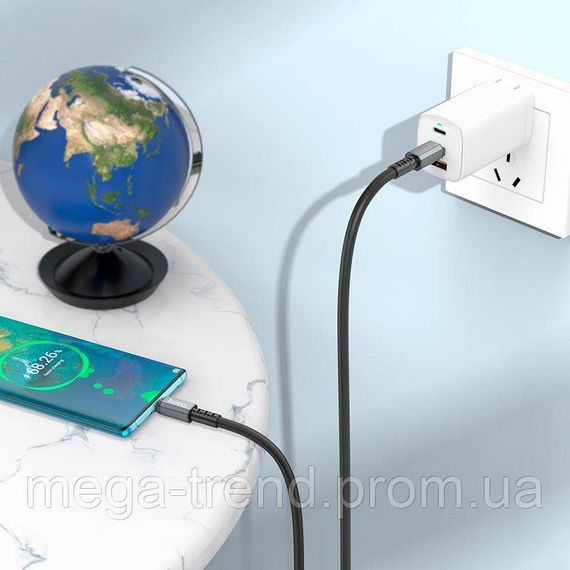 Кабель Hoco Type-C to Type-C Strength charging data cable X85 |1m, 60W, 3A| | Зображення 3