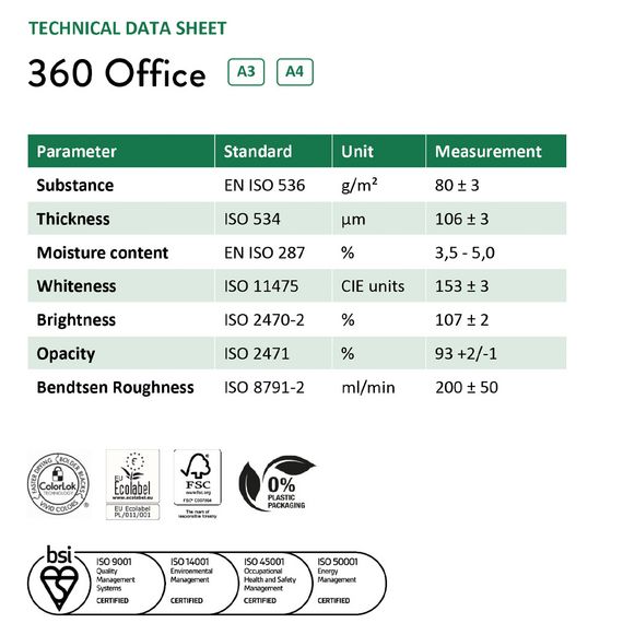 Папір MM A4 360 Office | Зображення 1