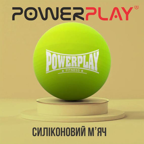 Масажний силіконовий м'яч Паверплей PP-4354 Silicone Lacrosse Ball (6.3см.) Зелений | Зображення 4