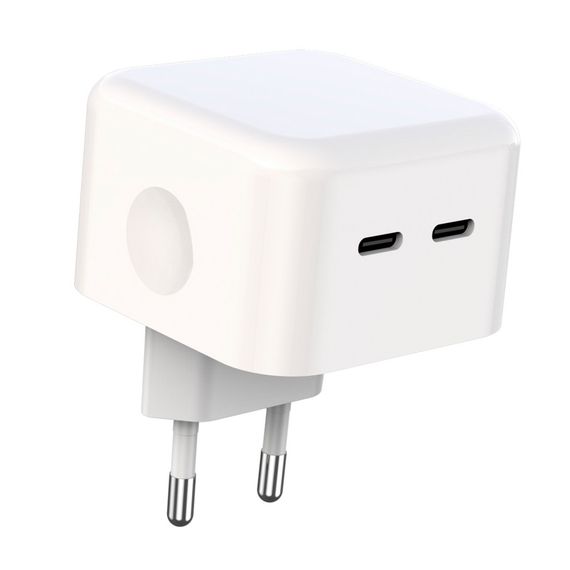 Мережевий зарядний пристрій XO L102 EU Dual type-C port 35 W Type-C to Type-C