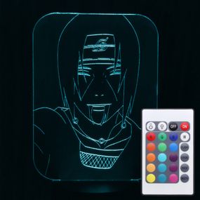 Акриловий світильник-нічник з пультом 16 кольорів Учіха Ітач tty-n000257