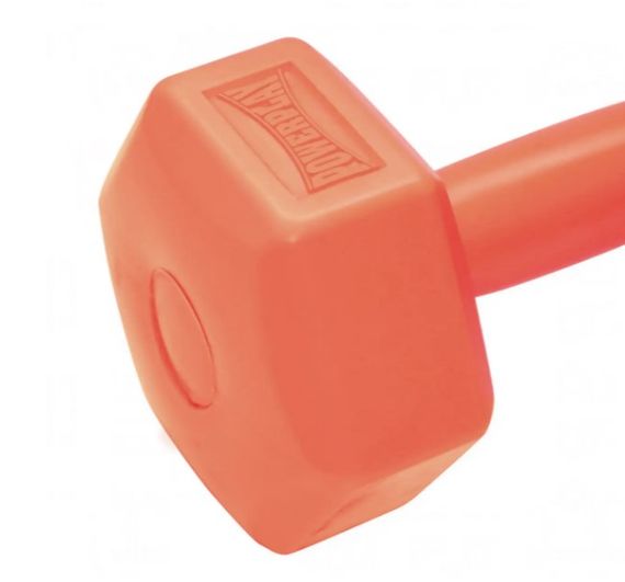 Гантель композитна PowerPlay 4124 Hercules 1 кг Помаранчева 1 шт (PP_4124_1kg) | Зображення 1