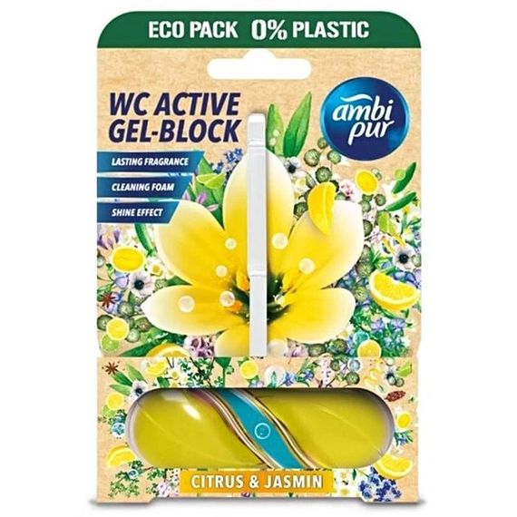 Туалетный блок для унитаза Ambi Pur WC Active Gel-Block Цитрус и жасмин 8435495838388 45 г