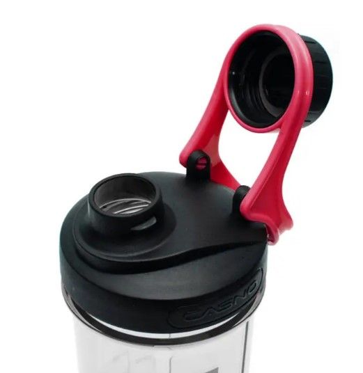 Шейкер спортивний з контейнером Casno 600 мл KXN-1199 з вінчиком Сірий/Червоний (KXN-1199_Grey/Red) | Зображення 4